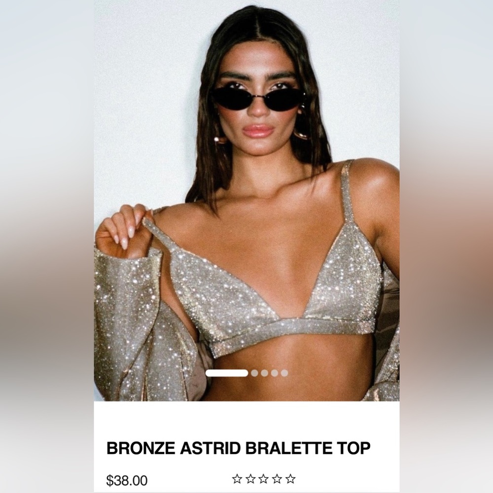 SLA The Label Bronze Astrid Bralette Top
